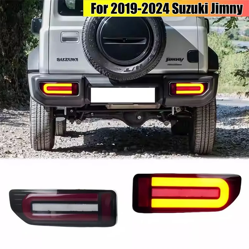 

Задние фонари заднего бампера для Suzuki Jimny 2019 2020-2024, светодиодный отражатель, указатели поворота, модифицированные стоп-сигналы