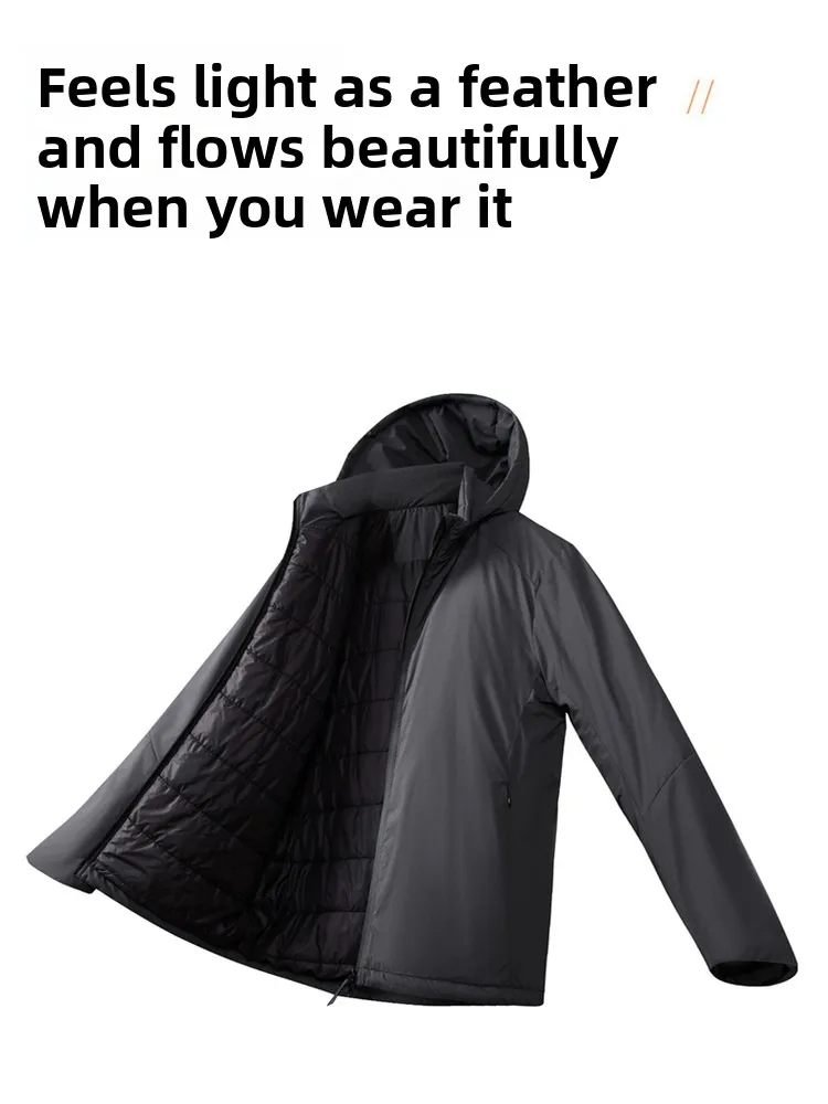 في الهواء الطلق التكنولوجيا القطن Jaet الرجال غطاء محرك السيارة القابل للإزالة يندبروف الشباب العصرية طويلة Sve الوقوف صالح لون نقي معطف الخريف الشتاء