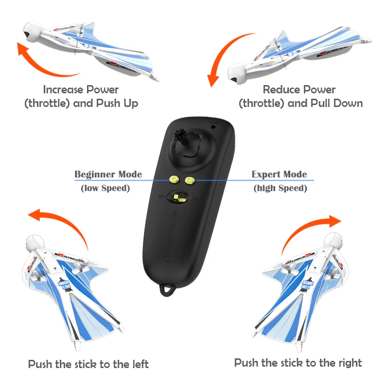 Skywalker puszczania samolotów RC samoloty z 2.4Ghz 4CH ręcznie rzucanie pianki elektryczny pilot naprawiono RC samolot szybowiec zabawka dla
