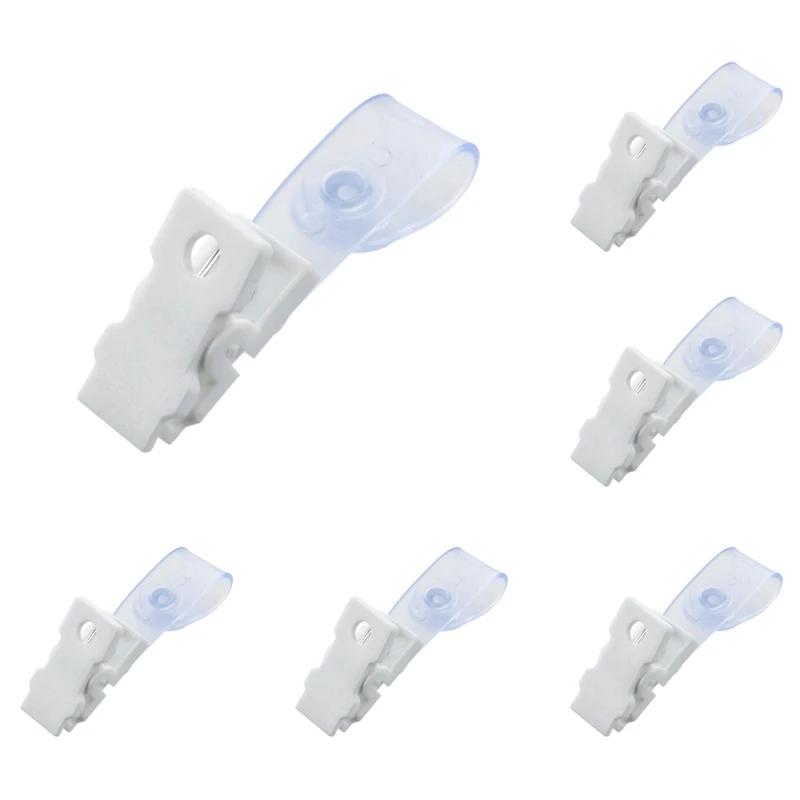 

120 Pcs Plastic ID Card Name Tag Holder Badge Strap Clip White Clear