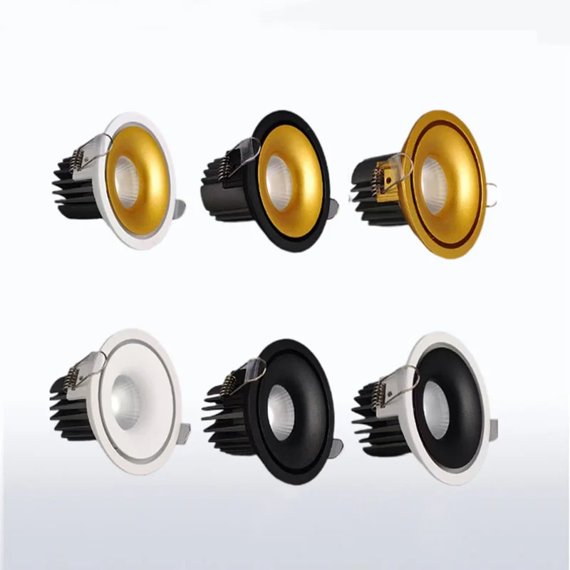 

Dimmable Recessed LED Downlights 7W 9W 12W 15W 18W COB Ceiling Spot Lights AC85~265V Background Lamps Indoor Lighting