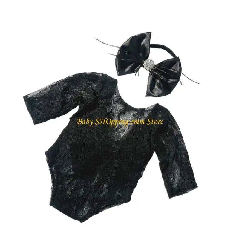 

23GD новорожденный набор для одежды для новорожденных детские кружевные комбинезоны с детской одеждой для повязки на голову для