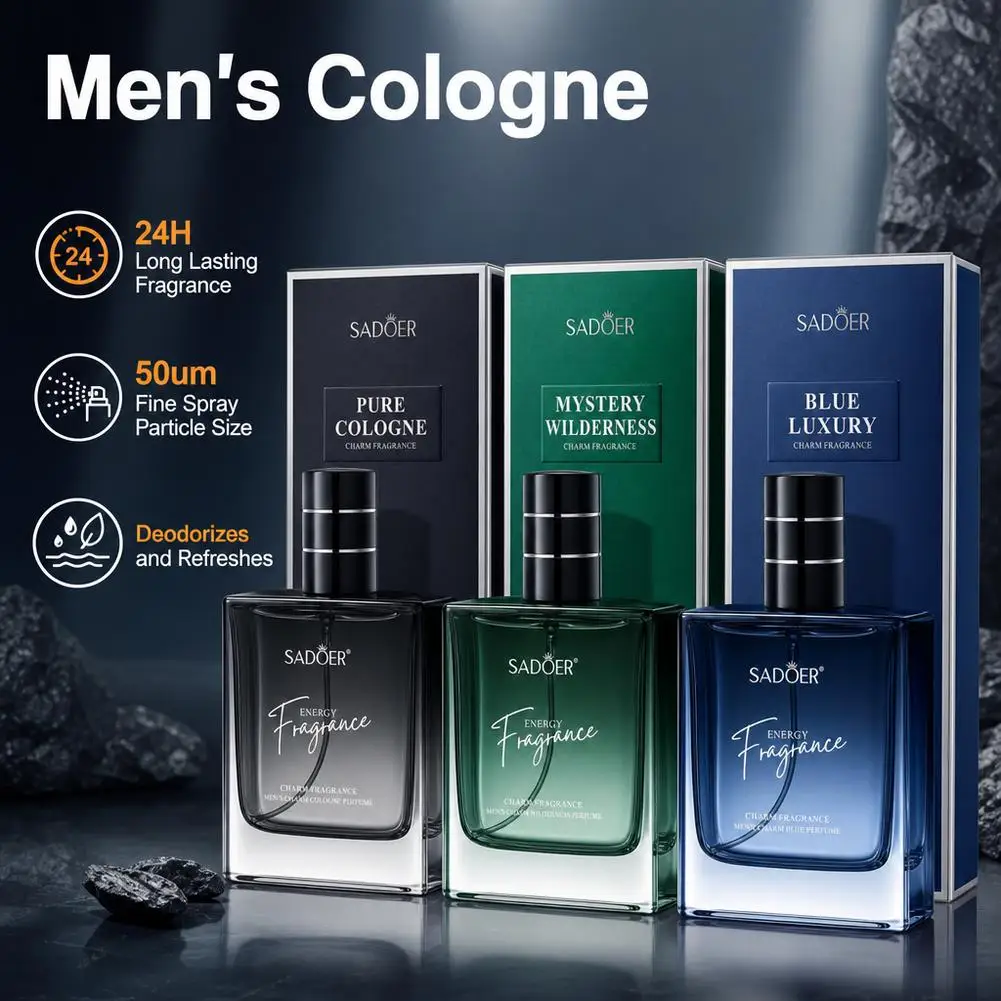 55ml Colônia Masculina Encantadora, Fragrância Duradoura, Spray de Fragrância Fresca para Encontros, Azure Gulong Wilderness, Novo 2026