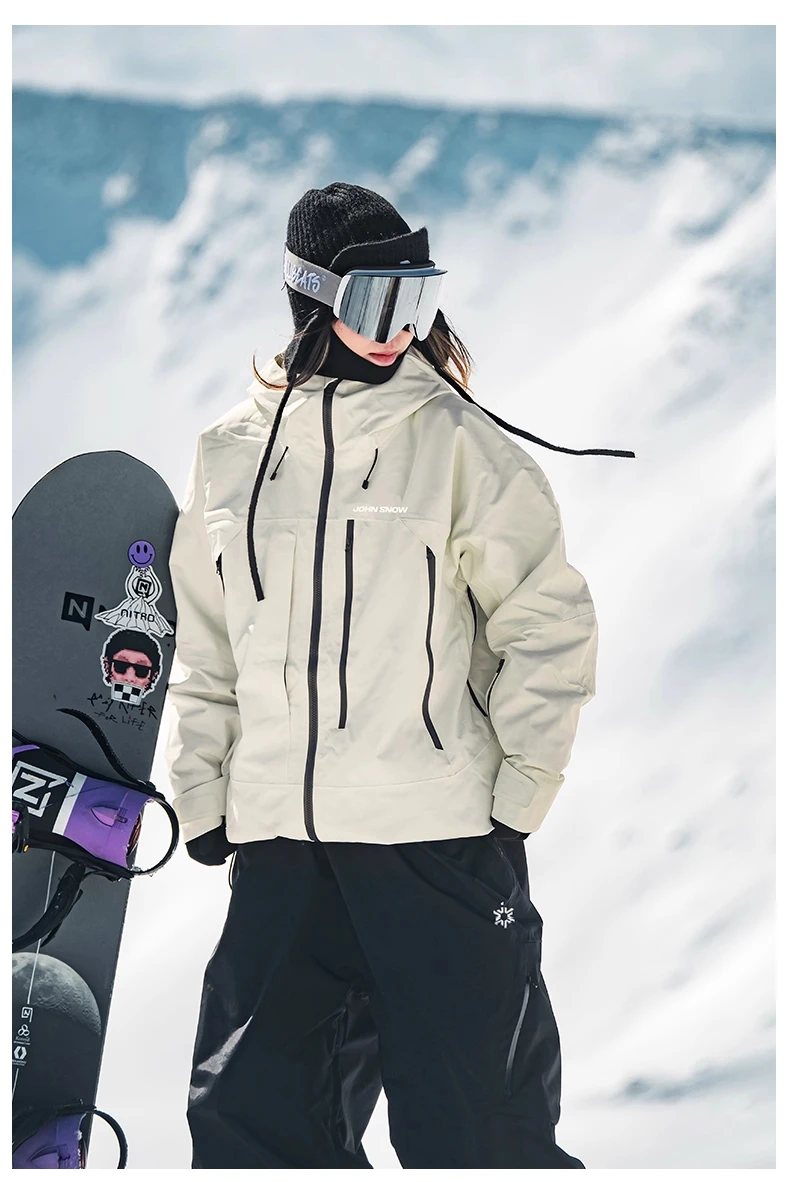 John Snow Wasserdichtes Skianzug-Set für Damen und Herren, wärmeisolierte Snowboardjacke, Hose, Ski-Outfit für Wintersport – Detail 17