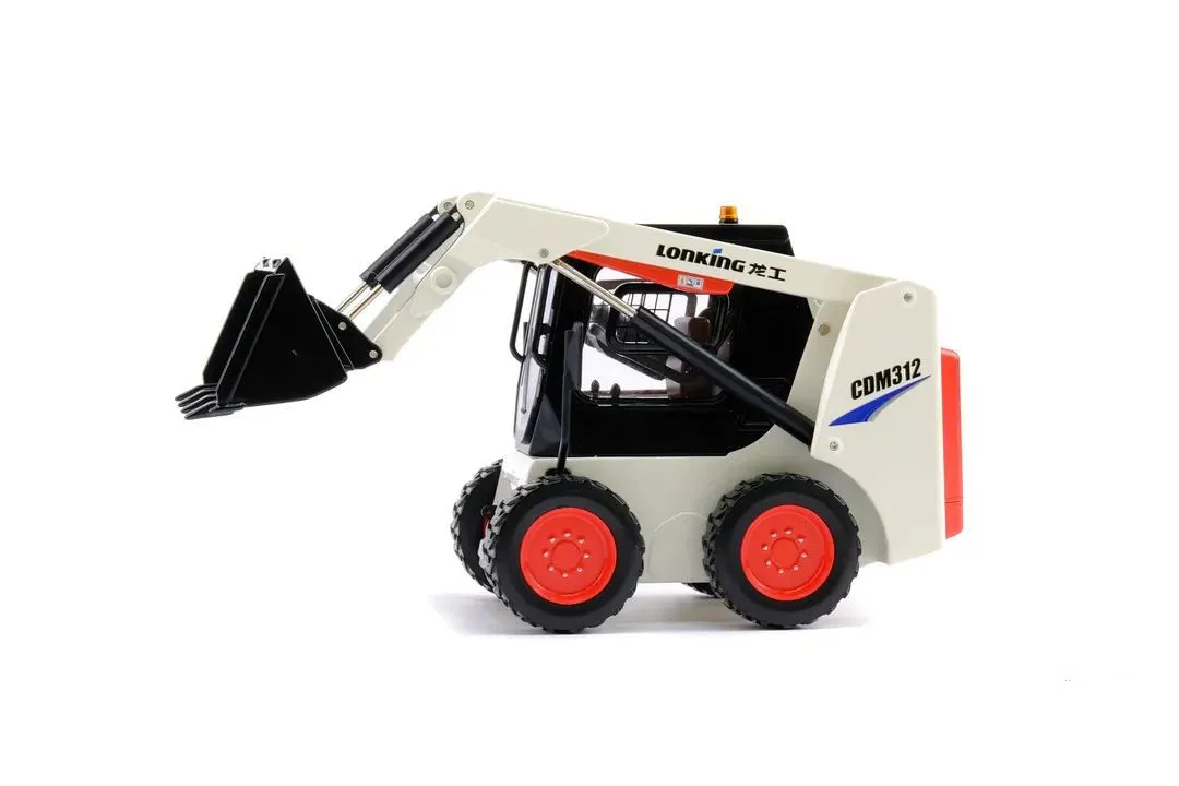 Collectible Diecast Toy Model 1:20 Lonking CDM312 Compact Skid Steer Loader Vehicle Engineering Machinery for Gift,Decoration