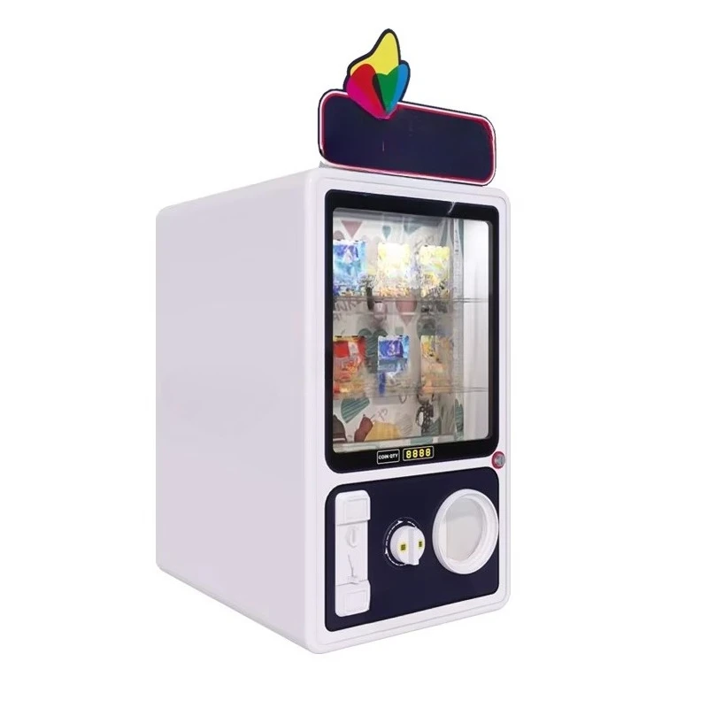 

Capsule Toy Kid's Custom Snack Candy Vending Machine with Card Twisting Amusement Game
