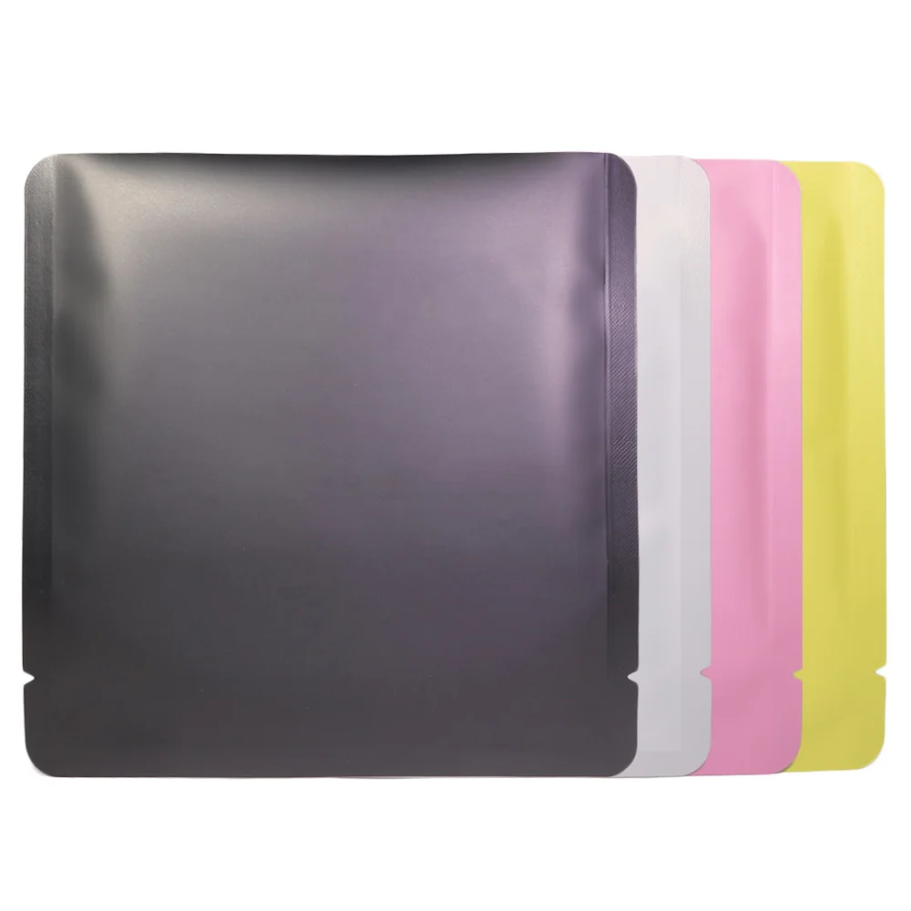 

100Pcs 15x15cm 5.9Mil Open Top Aluminum Flat Mylar Pouch Heat Sealable Candy Gummy Packaging Food Sealer Vacuum Bag