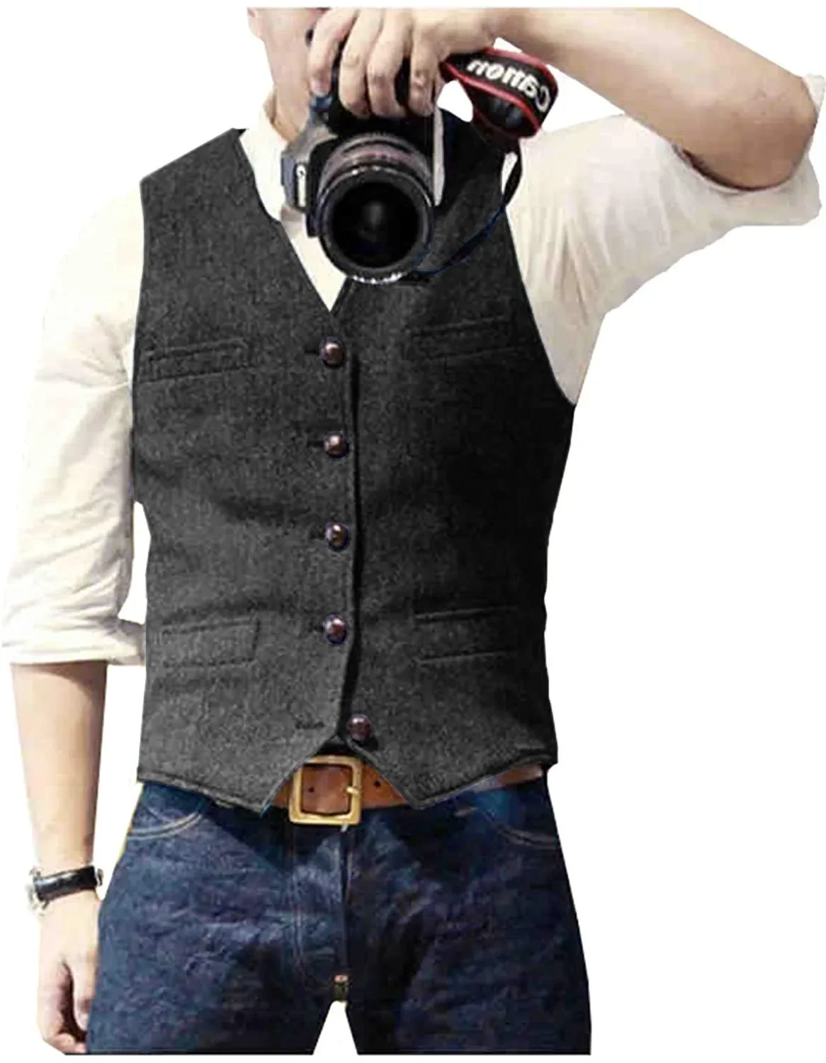 

2023 Men's Spring and Autumn Vest Herringbone Wedding Dress Vest