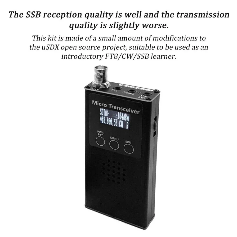 1pcs 0.5MHz~30MHz USDX Handheld Portable Transceivers CW AM SSB Shortwave Transceiver 1.8～30MHz Test Meters