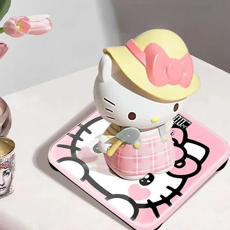 Hello Kitty Cute Cartoon Electronic Scale Weight Body Fat Scale Connectable Bluetooth Rechargeable Battery Small Household Use
