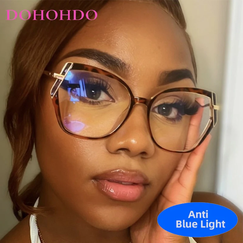 

Fashion Oversized Irregular Polygon TR90 Optical Eyewear For Women Men Trend Brand Anti-Blue Light Computer Play Games Glasses