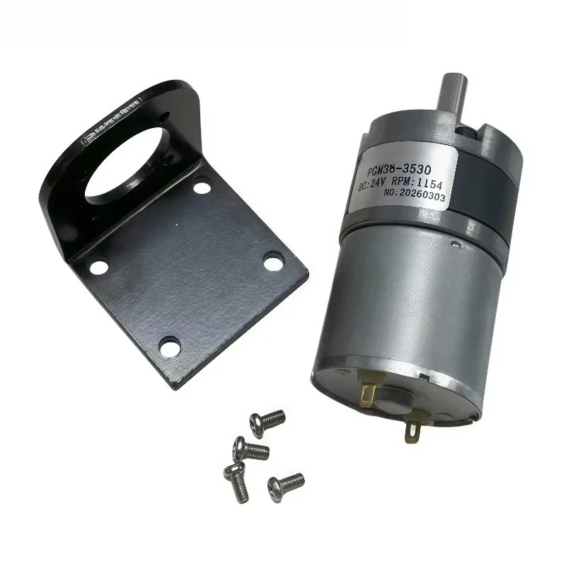 PGM36-3530 Planetary Reduction Motor, Large Torque Motor with Adjustable Power Supply, Bracket, Power Cord