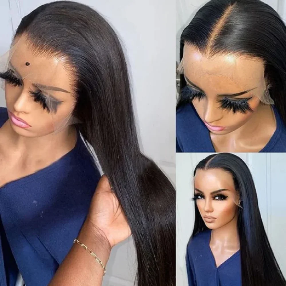 

Glueless Natural Black 5x5 Silk Base Human Hair with BabyHair Soft Straight HD Lace Hair Preplucked