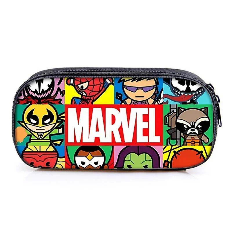 مقلمة ديزني مارفل هيروز أنيمي تشيلدرن المحمولة أفنجرز فيلم الكرتون الطباعة طالب اللوازم المدرسية تخزين القلم حقيبة