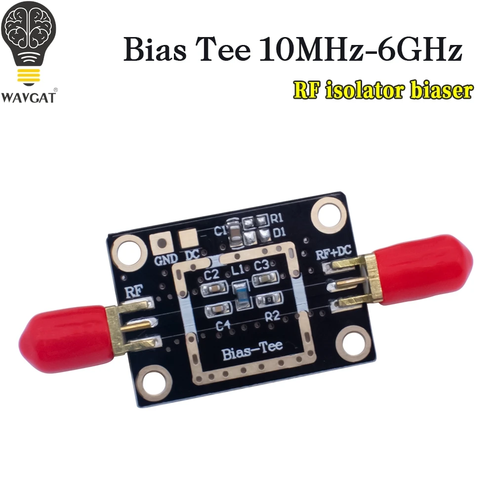 Bias Tee Wideband Frequency 10MHz -6GHz RF DC blocker for HAM radio RTL SDR LNA Low Noise Ham Radio Amplifier 10-6000 MHz