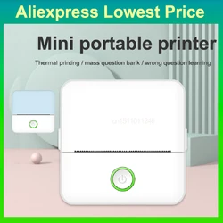 Mini HD Portable Label Thermal Printer Endurance Bluetooth Printer for Student Error Title Note Wrong Pocket Inkless Printing