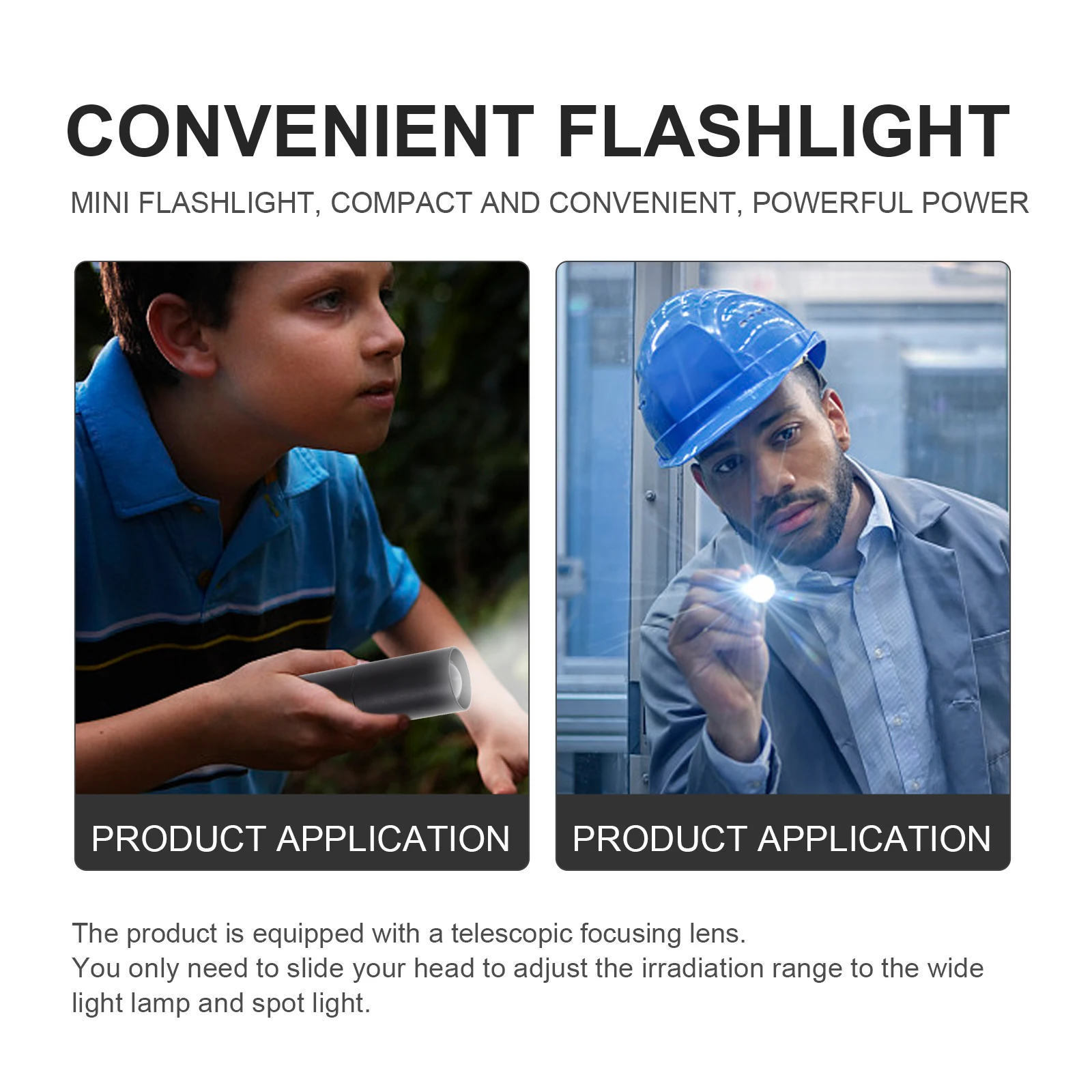 

1Set High End Aluminum Flashlight Telescopic Focusing Lens Practical Outdoor Activities Outdoor Use Flashlight