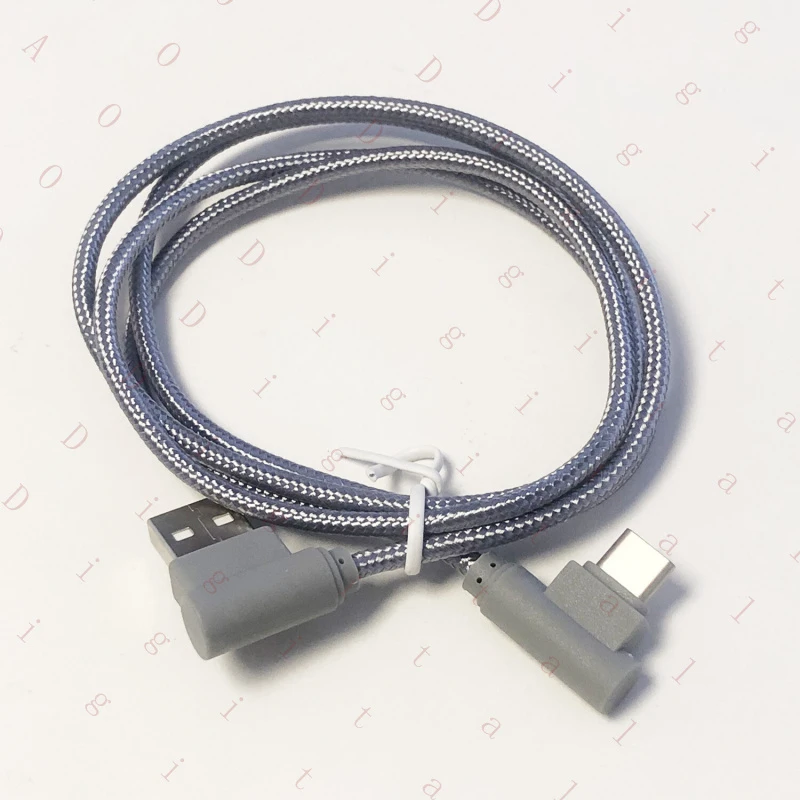 W For Samsung Huawei mate20 Type C 90 Degree Right Angle Cable Fast Data Charge 1M