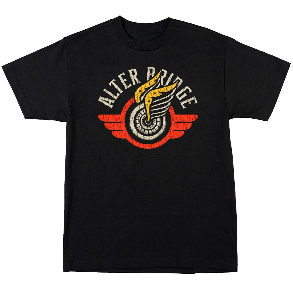 Camiseta Alter Bridge Alter Bridge Band 100% algodão com estampa gráfica masculina e feminina, top de verão para streetwear