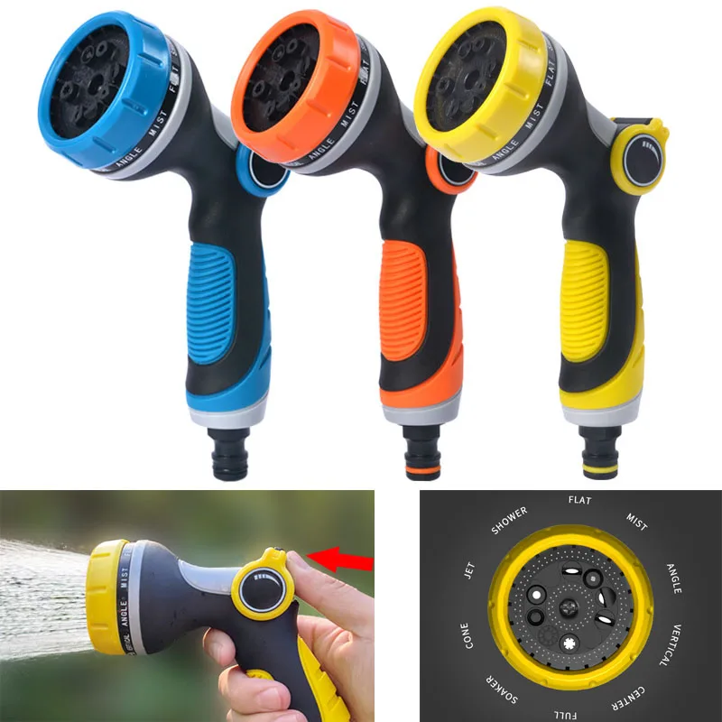 High Pressure 10 Modes Watering Gun Garden Sprayer Irrigation Water Nozzle Plants Yard Watering Washing Car Sprinkler Tool