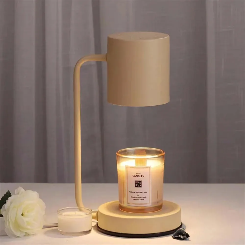 New Modern Candle Warmer Lamp Metal Wax Burner Retro Melting Wax Lamp 220V Simple Table Lamp Fragrance Light Desk Decor Lighting