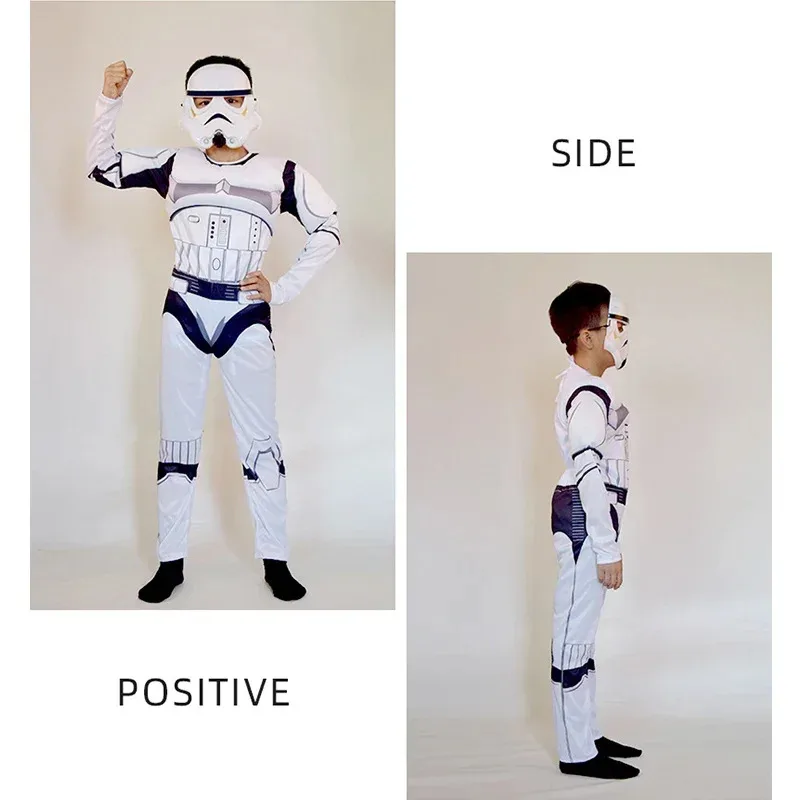 Costume cosplay Darth Vader Imperial Stormtrooper per bambini Abbigliamento per bambini Uniforme di Halloween