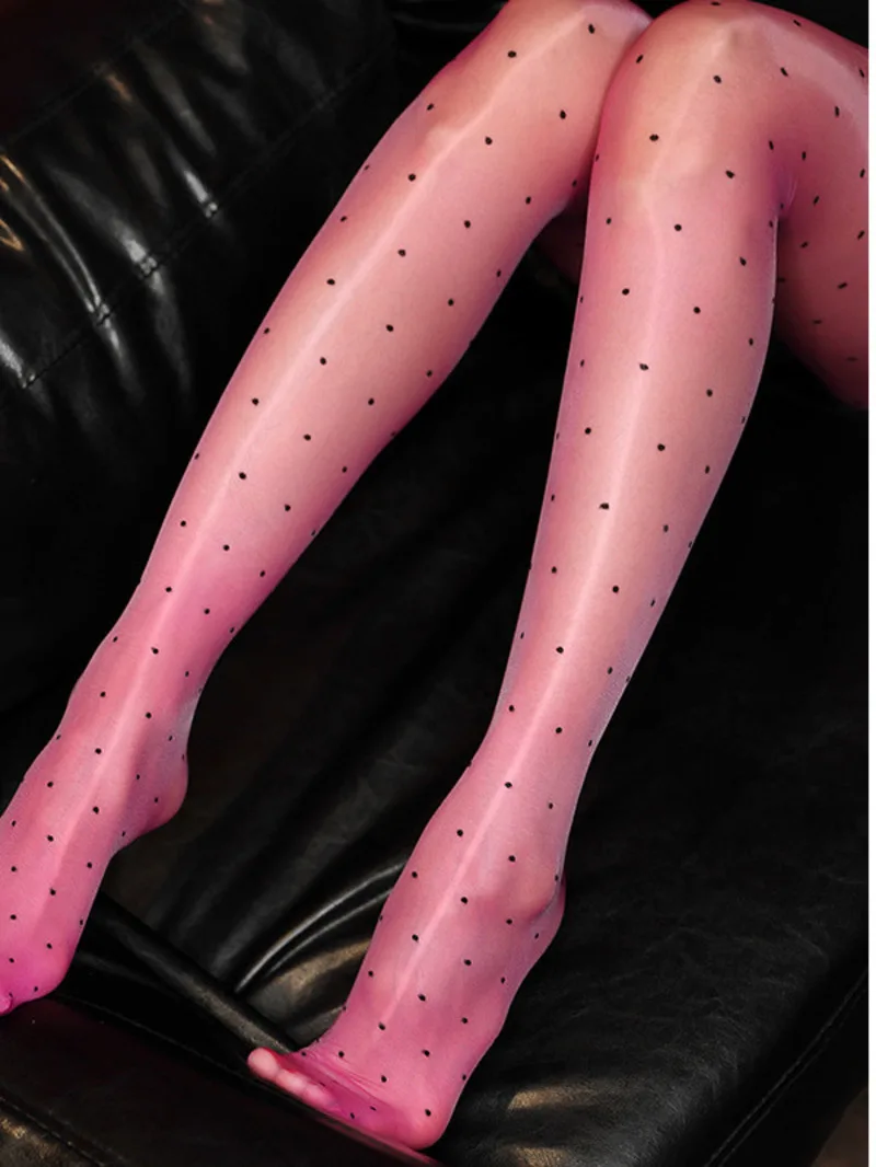 New Funky Stockings Ultra-thin And Sexy Aurora Socks Polka Dots Smooth And Anti Hook Perspective Versatile Solid Pantyhose DU8I