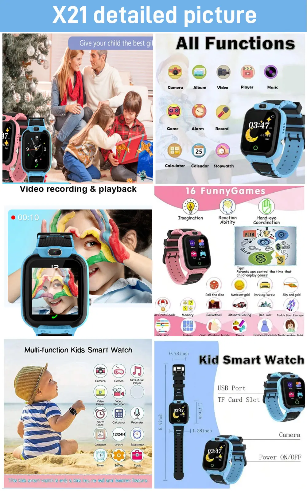 2G 4G Smart Watch per bambini Orologio da gioco per telefono Mini tipi di telefoni di orologi in vendita per bambini Regali di festival di compleanno Ragazzi Ragazze