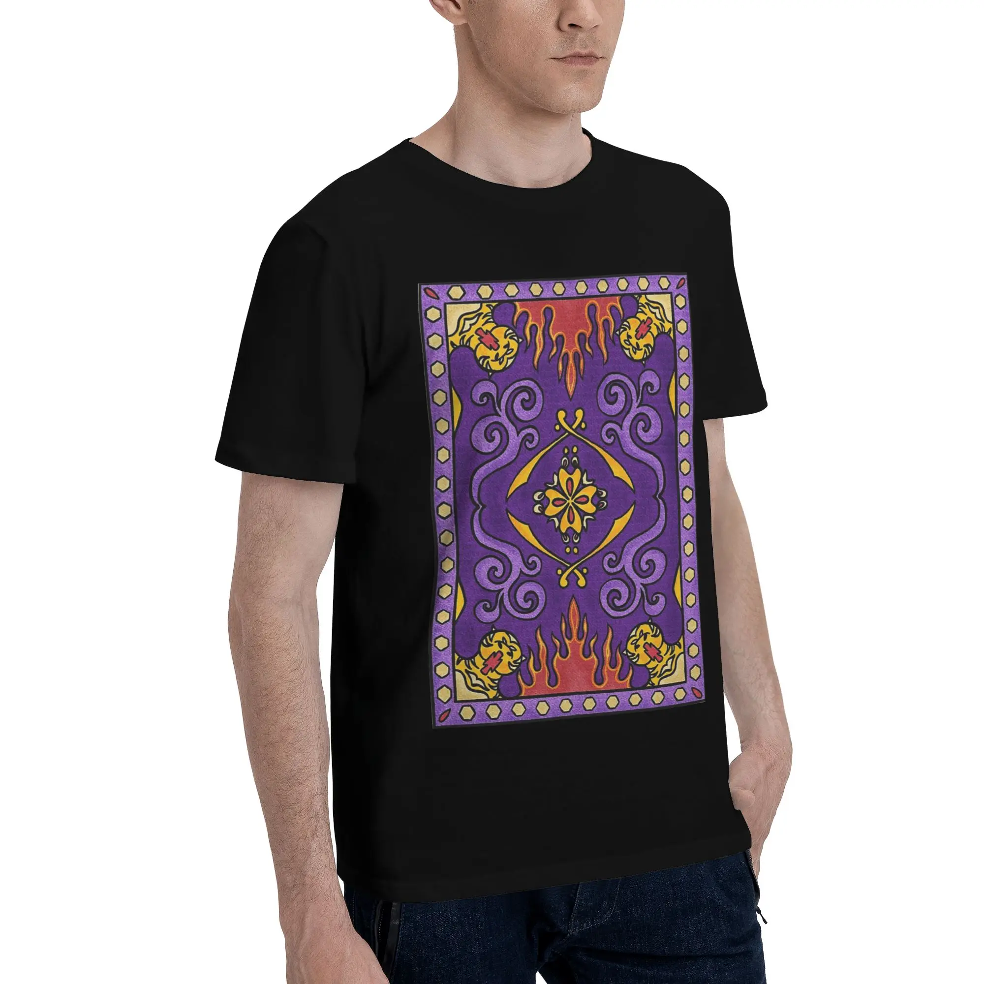 

Мужская футболка Magic Carpet 1, большие футболки, мужские хлопковые футболки с круглым вырезом, короткие летние мужские футболки