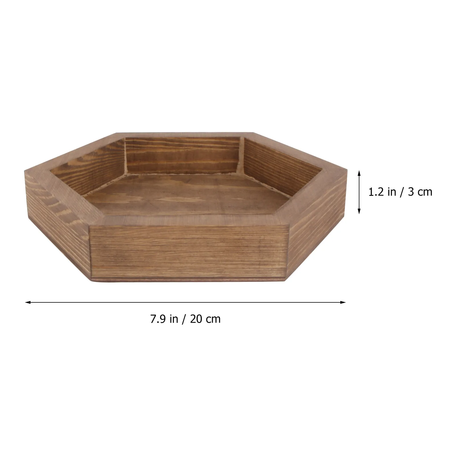 

Wooden Tray Retro Dessert Multi-function Fruit Cake Hexagonal Storage Serving Snack Tray Table Top Kitchen Bar Utensils Home