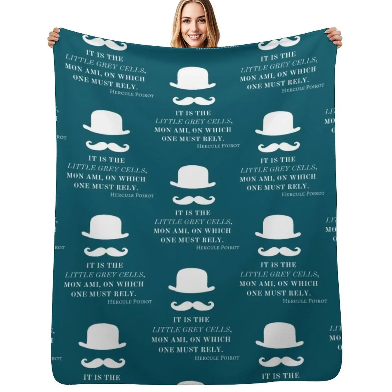 

It is the little grey cells, mon ami, on which one must rely. Black Active Throw Blanket Plush Plaid on the sofa Blanket