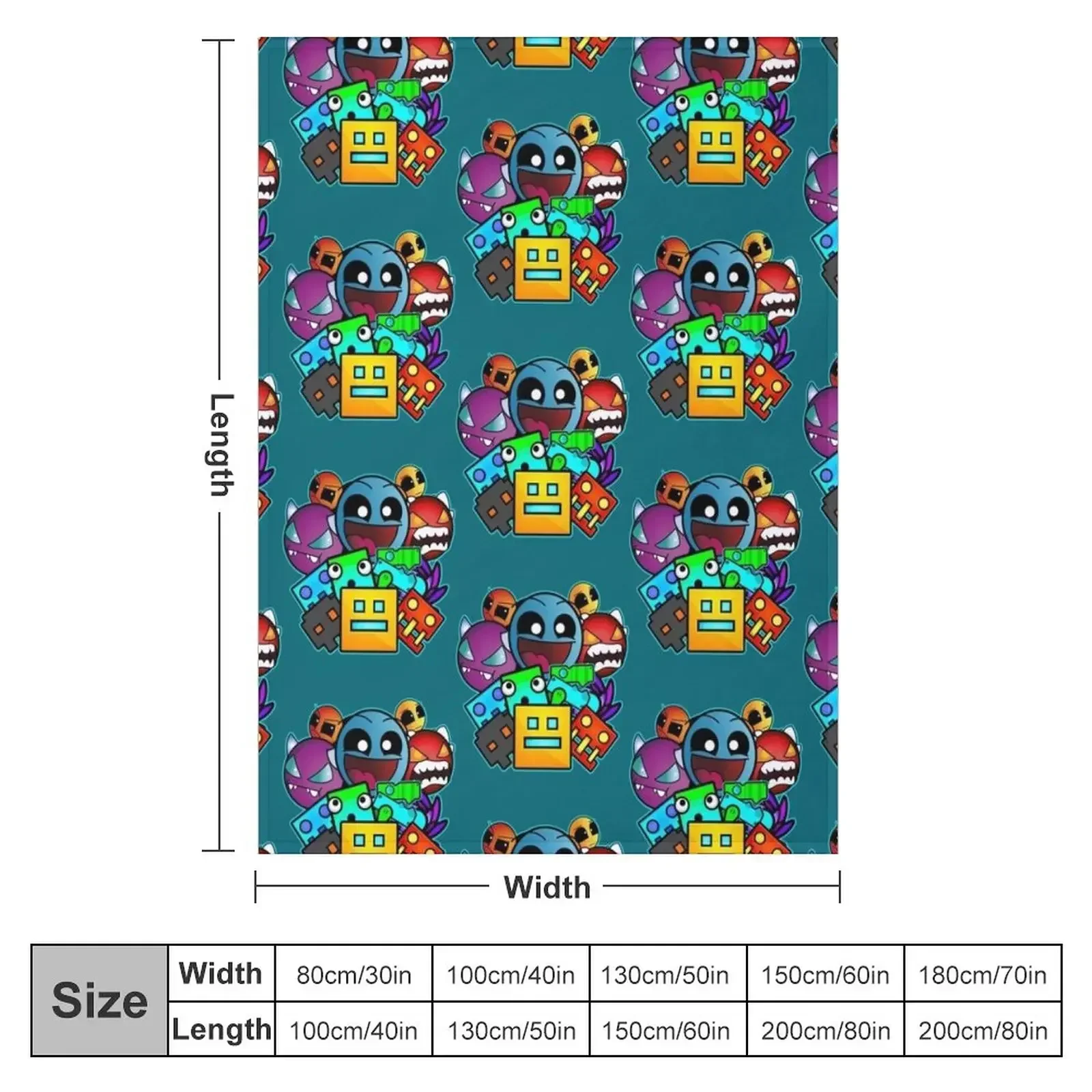 geometry dash old school gaming Throw Blanket Thin Beautifuls Blankets