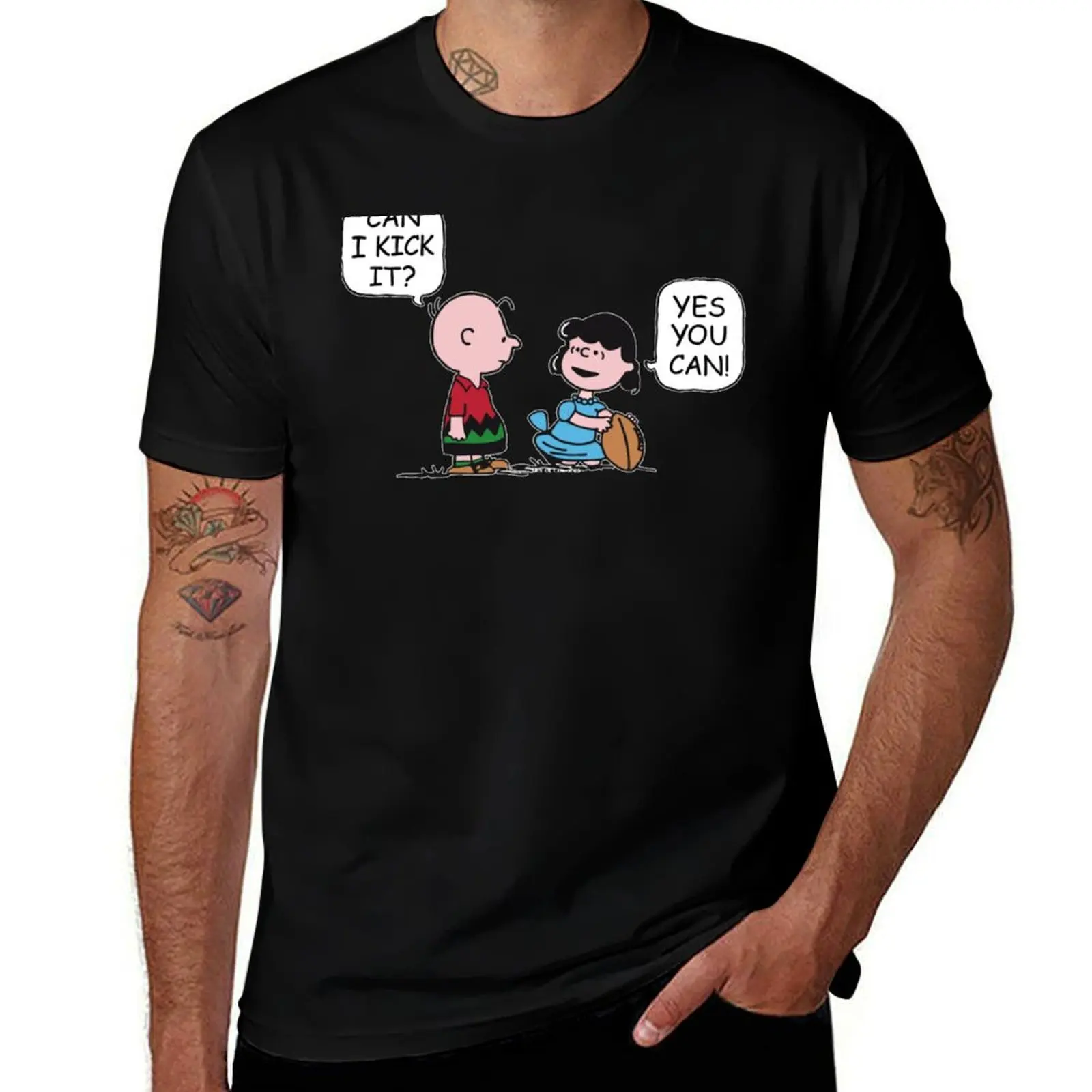 

Can I kick it T-Shirt anime man t shirt black t-shirts for men