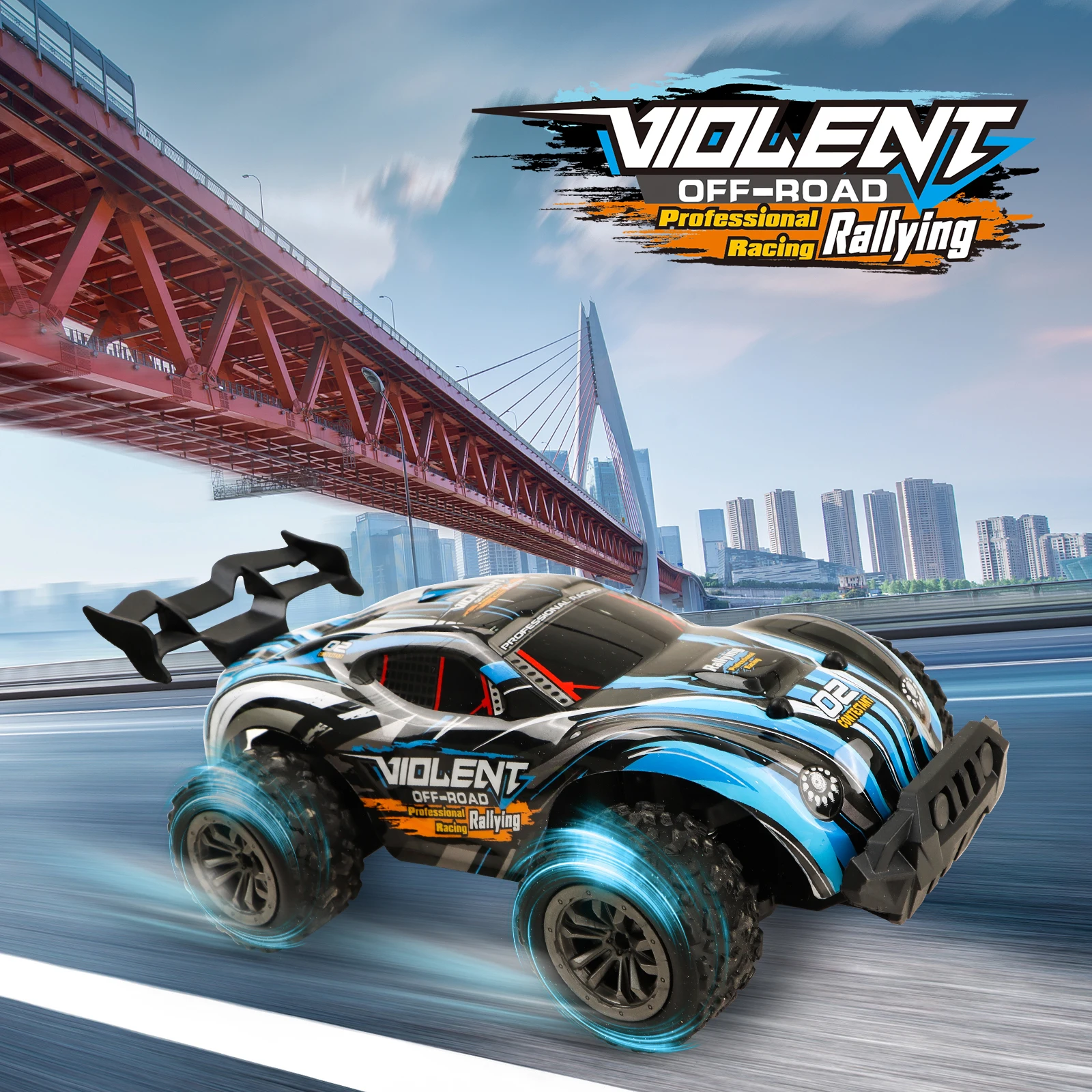 

2.4G remote control four-wheel drive electric remote control car 1:16 high-speed racing drifting off-road vehicle children's toy