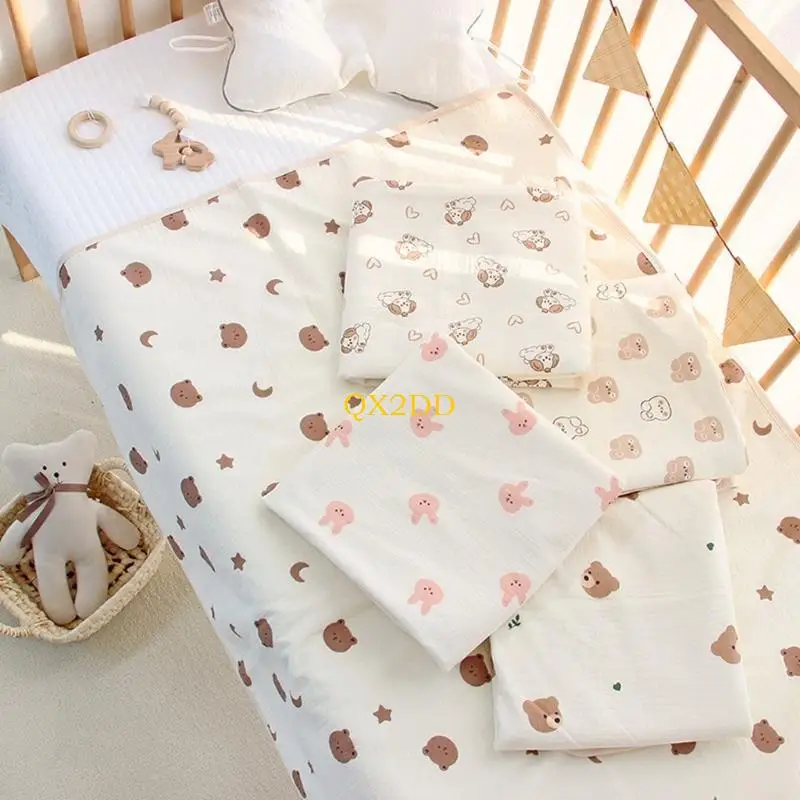 QX2D Washable Infant Urine Mat Quick Drying & Comfortable Bedding Protector for Kids