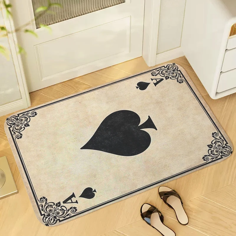 

Playing Cards Area Interior Entrance Mat Balcony Custom Doormat Bedroom Rug Living Room Floor Carpet Kitchen Bathroom Rug