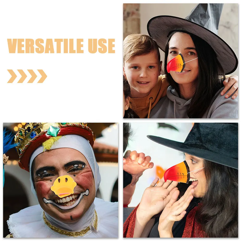 4 قطعة الدعائم الحيوانية الديكور بطة بيل الأنف وهمية الببغاء منقار تأثيري قناع لجميع القديسين كرنفال زي حفلة ملحق الاطفال