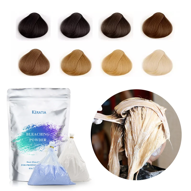 Salon Professional Strong Fade Dust Free Blue Hair Bleaching Powder for Hair Color Dye Lightener