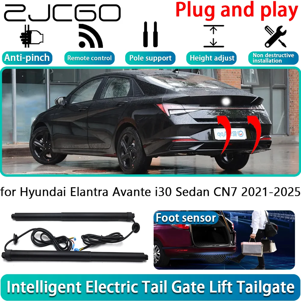 

ZJCGO for Hyundai Elantra Avante i30 Sedan CN7 2021-2025 Car Electric Powered Tailgate Power Liftgate Automatic Tailgate System