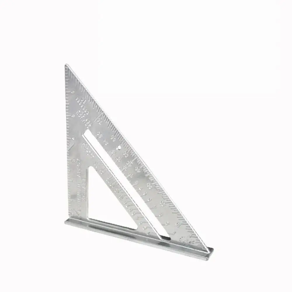 New 7Inch Triangle Ruler Measurement Tool Aluminium Alloy Carpenter Tools Inch Metric Angle Ruler Speed Square Woodworking Tools