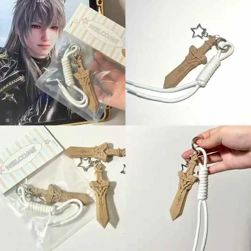 

Игра Love And Deepspace Xavier Косплей Телефонная цепочка Металлический брелок Деревянный меч Веревка Брелок Сумка Украшение Реквизит для вечеринки