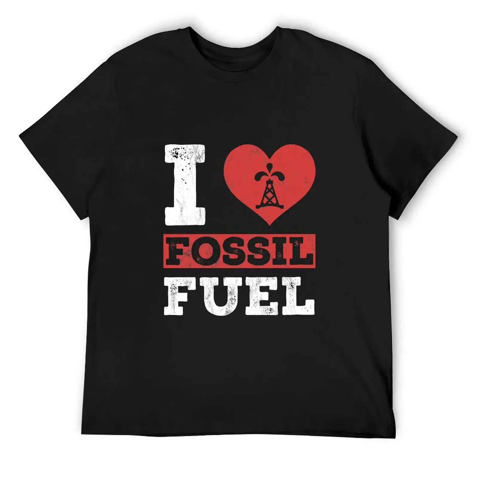 I Love Fossil Fuels Fossil Dinosaur Science T-Shirt heavyweights shirts graphic tee animal prinfor boys Men's t-shirts