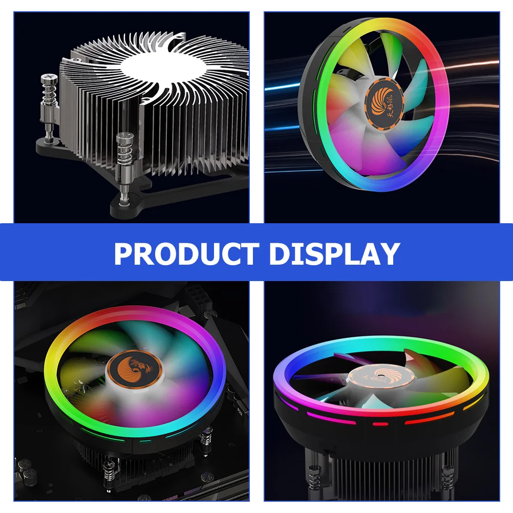 

12Cm Rgb Led Cpu Cooling Fan High Airflow Ultra-Quiet Compatible Lga1151 1150 1155 1156 Computer Cpu Cooler Radiator Fan Heat