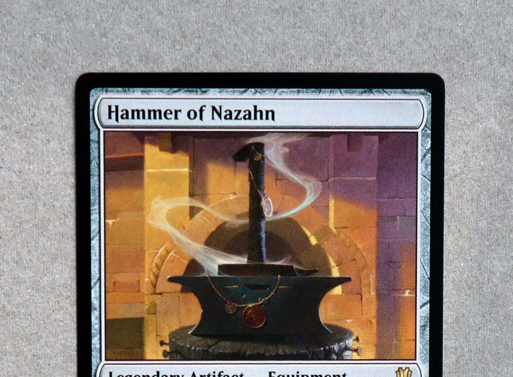 Hammer of Nazahn Foil/Holo TCG Magical Proxy Black Top Quality Proxy Playing Cards Gathering Board Game Deck Trading Cards