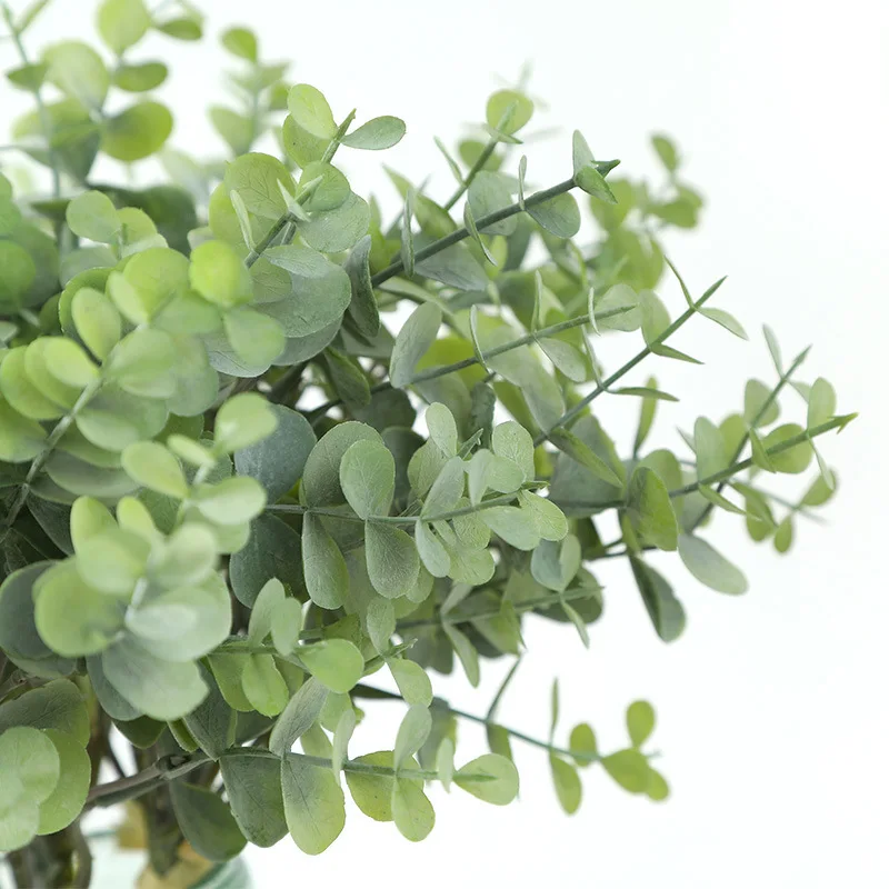 6 Zweig 36 Köpfe Eukalyptusblatt Künstliche Pflanzen Blumenstrauß für Wohnzimmer Dekoration Braut Hochzeit Vasen Blumen Blumenstrauß Dekor – Detail 5