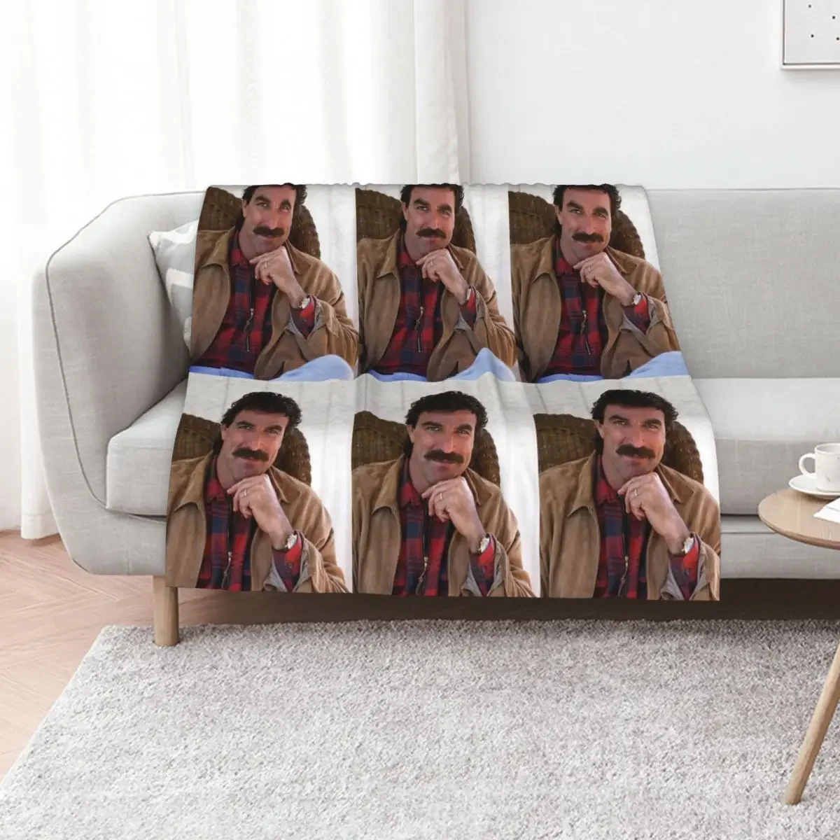 

Tom Selleck handsome Throw Blanket Vintage warm winter Blankets For Sofas Bed Fashionable Blankets