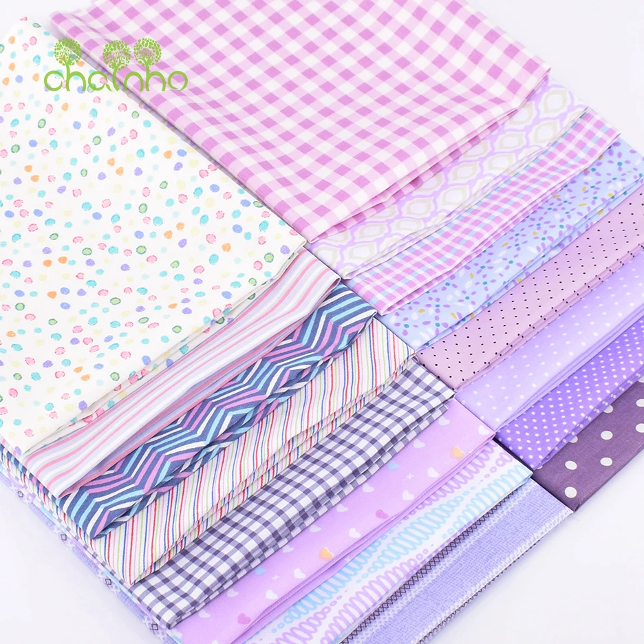 20x25cm,40x50cm,Purple Color Printed Twill Cotton Fabric,Patchwork Cloth For DIY Quilting Sewing Baby Children Bedding Material