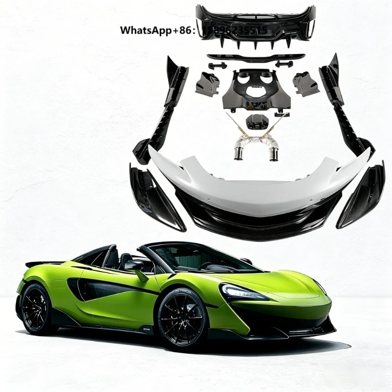 Forged Carbon Wide Body Kit 600LT Custom Made with Front Bumper Rear Bumper Splitter