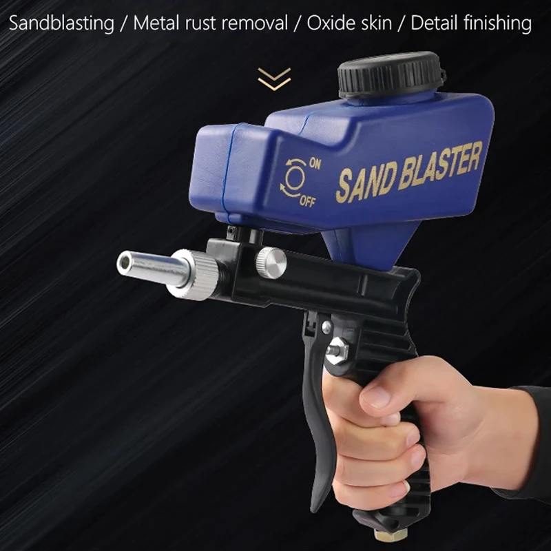 Handheld Rust Proof Sandblasting Machine Rust removal Device Sandblasting Gun 90Psi Electric Sandblasting Machine