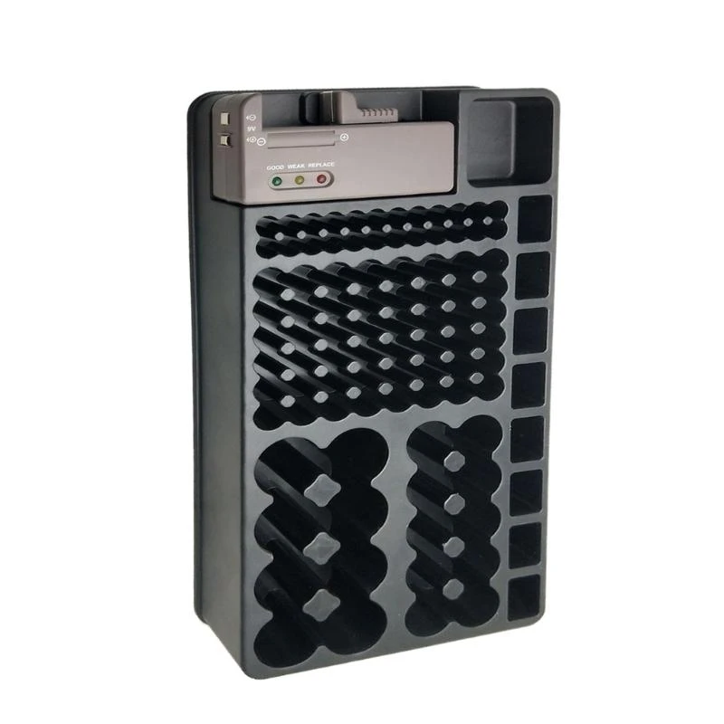 E56B AA D AAA C Battery Storage Box Holds 98pcs Batteries with Battery Meter Tool